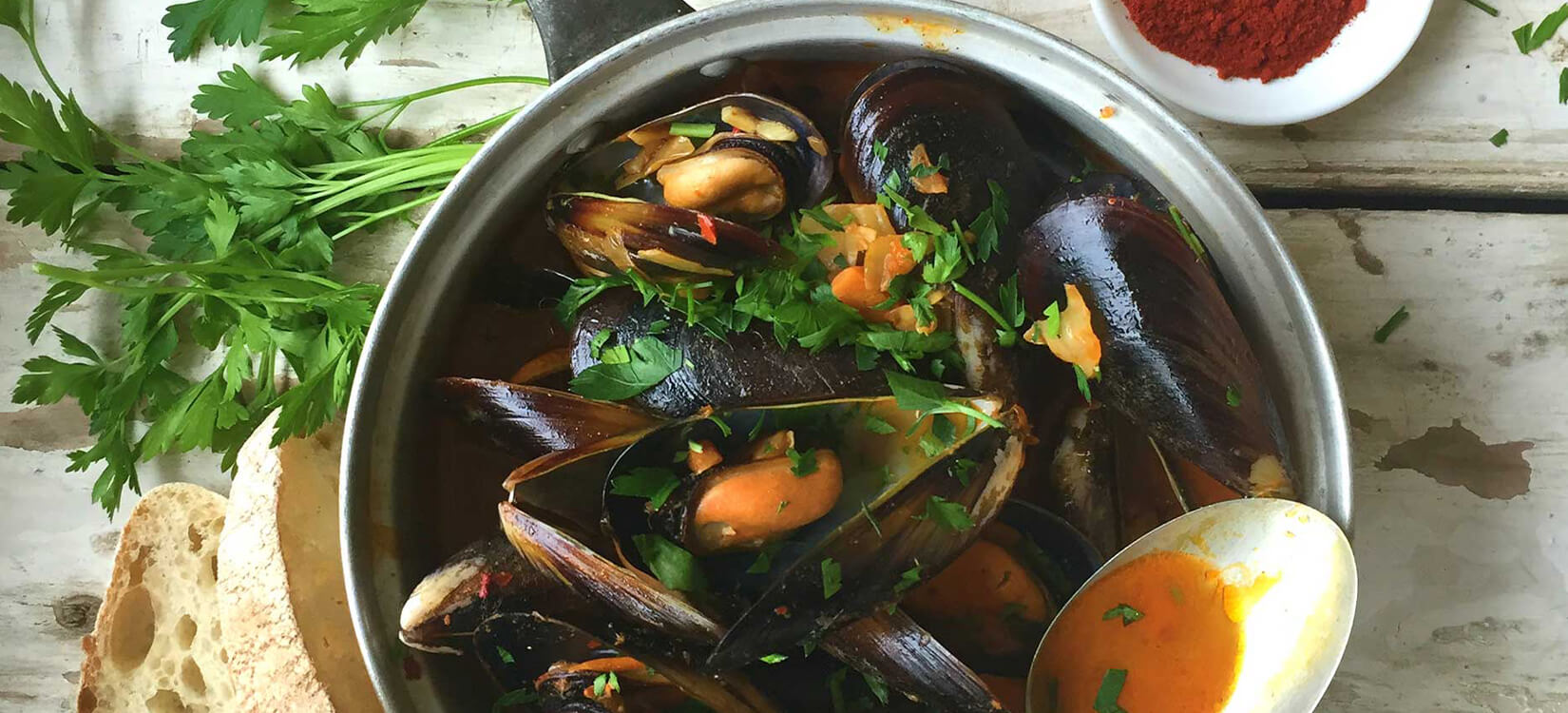 Spicy Atchar Mussels